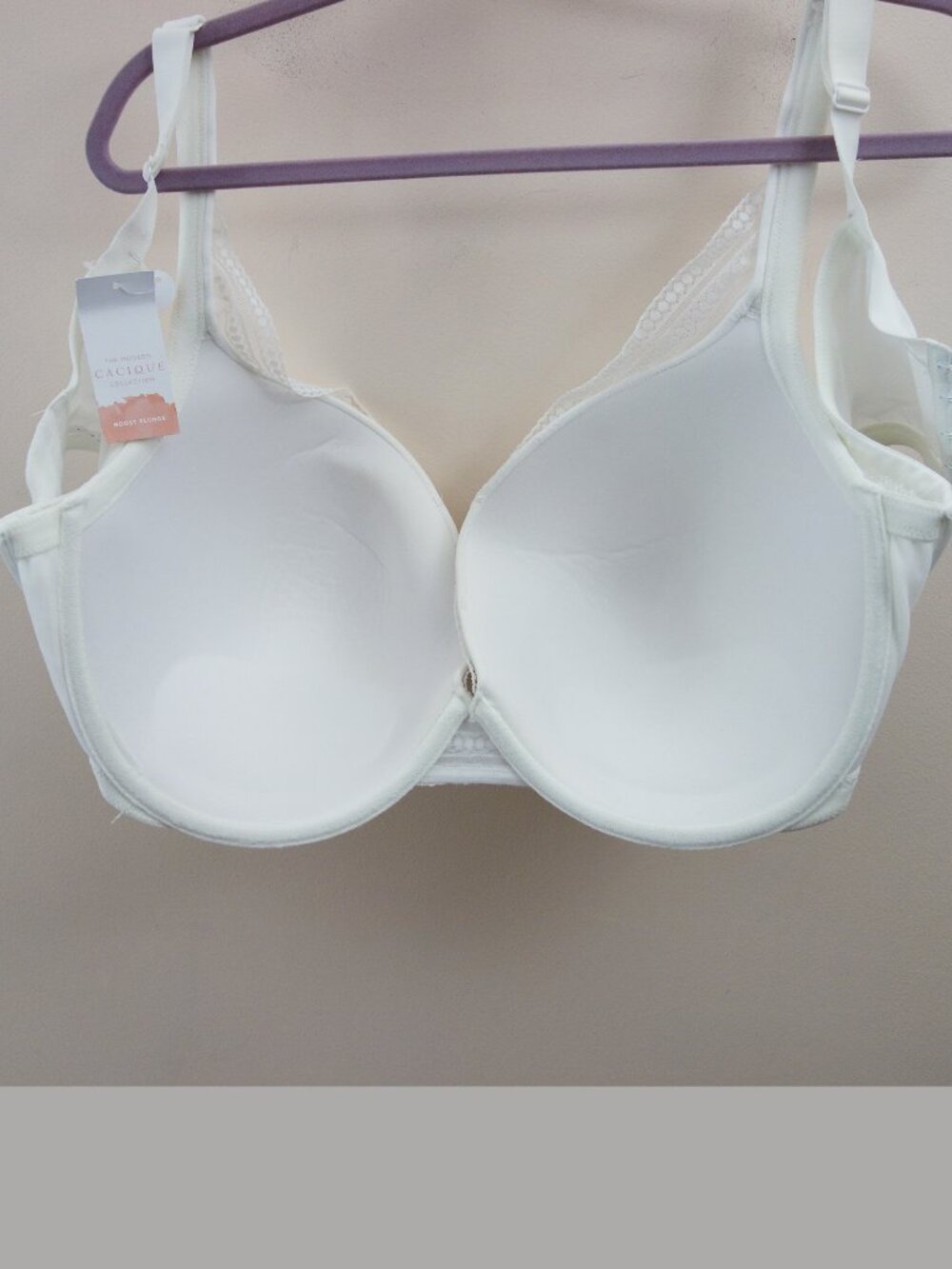 Cacique Collection Boost Plunge Push Up White Lace Bra (46DDD) NWT! - Picture 4 of 11
